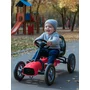 Kart cu pedale, Baby Mix, Go-Buggy, Roti gonflabile, Ergonomic, Scaun jos in stil sport, Volan sport, 5-8 ani, White - 2