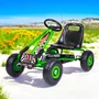 Kart cu pedale, Baby Mix, Go-Razor, Roti gonflabile, Ergonomic, Scaun jos in stil sport, Volan sport si frana de mana pe ambele roti din spate, 3-8 ani, Green - 5