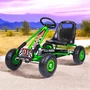 Kart cu pedale, Baby Mix, Go-Razor, Roti gonflabile, Ergonomic, Scaun jos in stil sport, Volan sport si frana de mana pe ambele roti din spate, 3-8 ani, Green - 3
