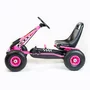 Kart cu pedale, Baby Mix, Go-Razor, Roti gonflabile, Ergonomic, Scaun jos in stil sport, Volan sport si frana de mana pe ambele roti din spate, 3-8 ani, Pink - 7