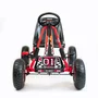 Kart cu pedale, Baby Mix, Go-Razor, Roti gonflabile, Ergonomic, Scaun jos in stil sport, Volan sport si frana de mana pe ambele roti din spate, 3-8 ani, Red - 8