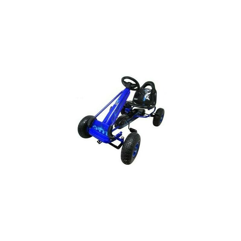 R-Sport - Kart cu pedale Gokart, 3-6 Ani, roti pneumatice din cauciuc, frana de mana, G3 - Albastru