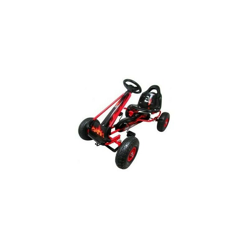 R-sport - kart cu pedale gokart, 3-6 ani, roti pneumatice din cauciuc, frana de mana, g3 - rosu