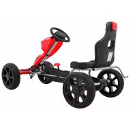 kart cu pedale si roti eva, varsta 3 ani+, 123x60x69 cm, gokart grand ride - rosu