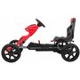 kart cu pedale si roti eva, varsta 3 ani+, 123x60x69 cm, gokart grand ride - rosu - 2