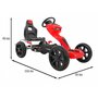 kart cu pedale si roti eva, varsta 3 ani+, 123x60x69 cm, gokart grand ride - rosu - 10