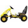 kart cu pedale si roti gonflabile, varsta 3 ani+, 114x59x63 cm, gokart champion - galben - 3