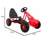 kart cu pedale si roti gonflabile, varsta 3 ani+, 114x59x63 cm, gokart champion - rosu - 2