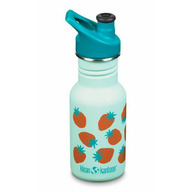 Kid Classic Narrow Blue Tint Strawberries - Recipient din otel inoxidabil 355 ml cu capac sport