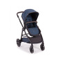 KikkaBoo - Carucior multifunctional, 2 in 1, Maui, 0-15 kg, Spatar reglabil, Landou intarit si salteluta moale, Cu geanta de mamici, Protectie picioare pentru vreme rece, Maner Deluxe din piele ecologica, Albastru - 2