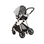 KikkaBoo - Carucior multifunctional, 3 in 1, Ugo Light, 0-15 kg,  Landou intarit si salteluta moale, Cu geanta de mamici, Protectie picioare pentru carucior si landou, Spatar reglabil, Gri - 9