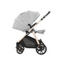 KikkaBoo - Carucior multifunctional, 3 in 1, Ugo Light, 0-15 kg,  Landou intarit si salteluta moale, Cu geanta de mamici, Protectie picioare pentru carucior si landou, Spatar reglabil, Gri - 5