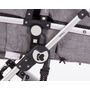 KikkaBoo - Carucior transformabil 3 in 1, Darling, 0-15 kg, Cu geanta de mamici, Suport pahar, Plasa tantari si protectie picioare, Spatar reglabil si copertina detasabila, Gri - 5