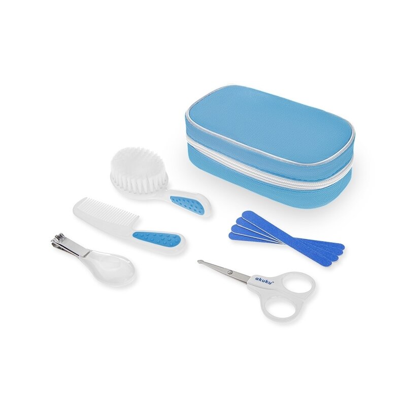 Akuku - set de ingrijire, pentru manichiura, pentru par, albastru