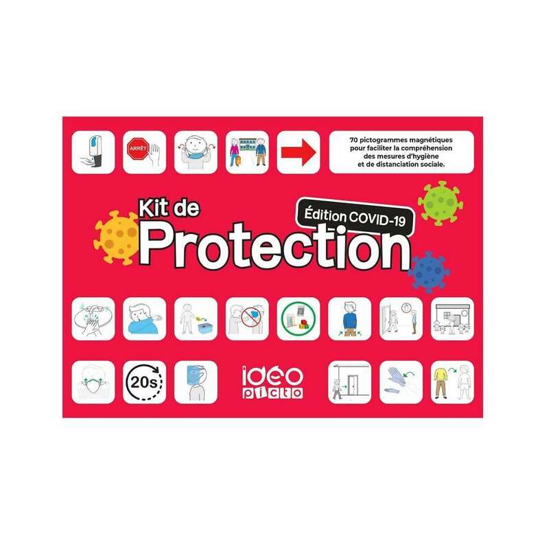 Robo - Kit educativ Protectie anti COVID, cu pictograme,