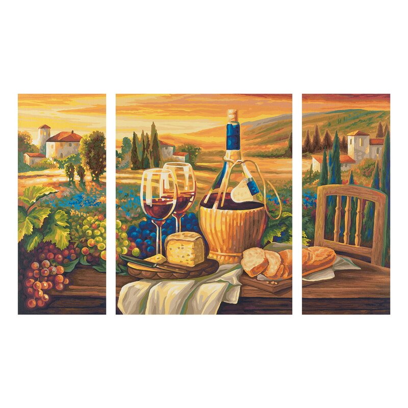Simba - pictura pe numere la dolce vita , schipper , 3 tablouri, multicolor