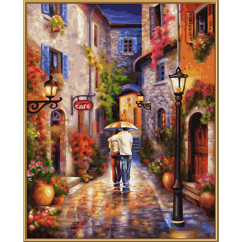 Simba - pictura pe numere ploua intr-o seara romantica , schipper, multicolor