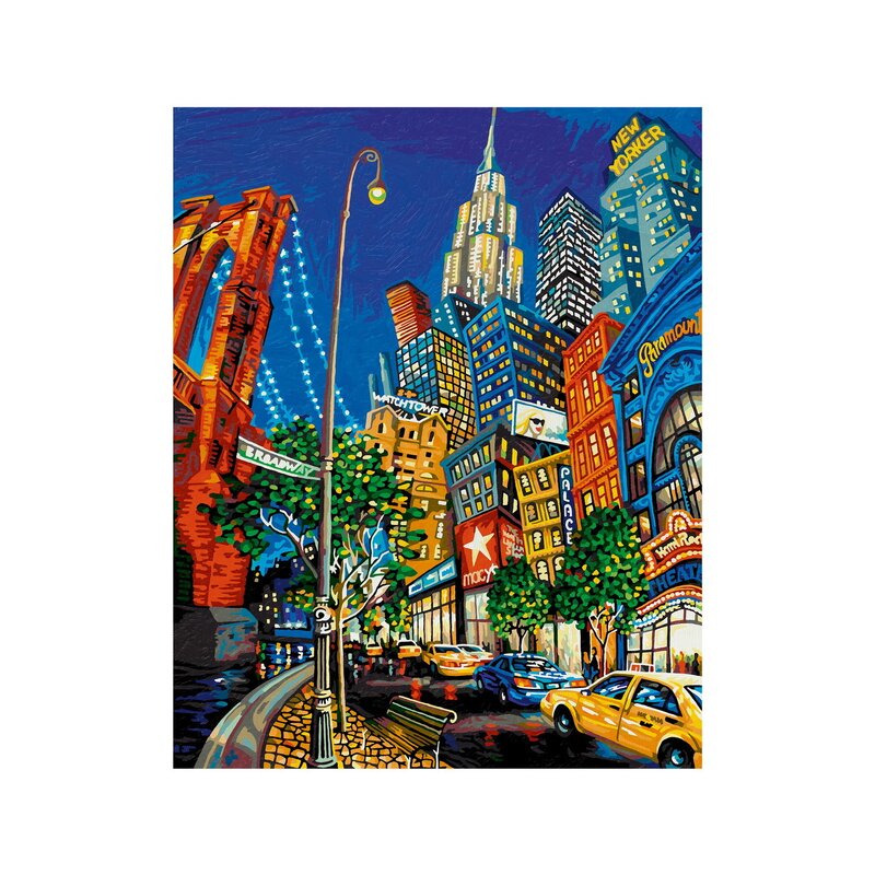 Pictura Pe Numere Peisaje 3 Simba - Pictura pe numere The big apple , Schipper, Multicolor