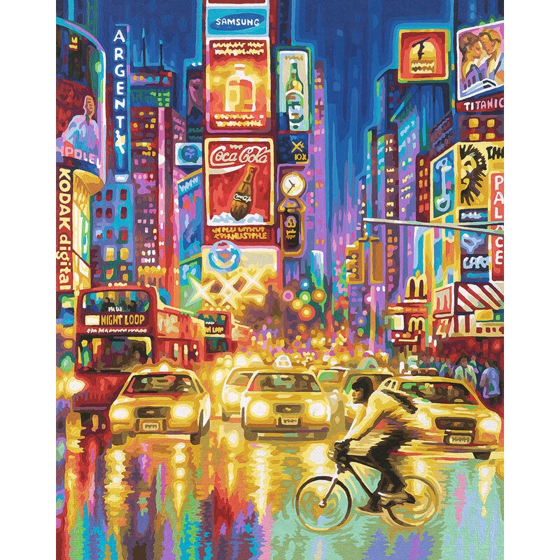 Simba - pictura pe numere times square new york , schipper, multicolor