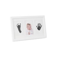 Kit rama foto tripla, Jane, Cu cerneala pentru manuta si piciorus, Non-toxic, White