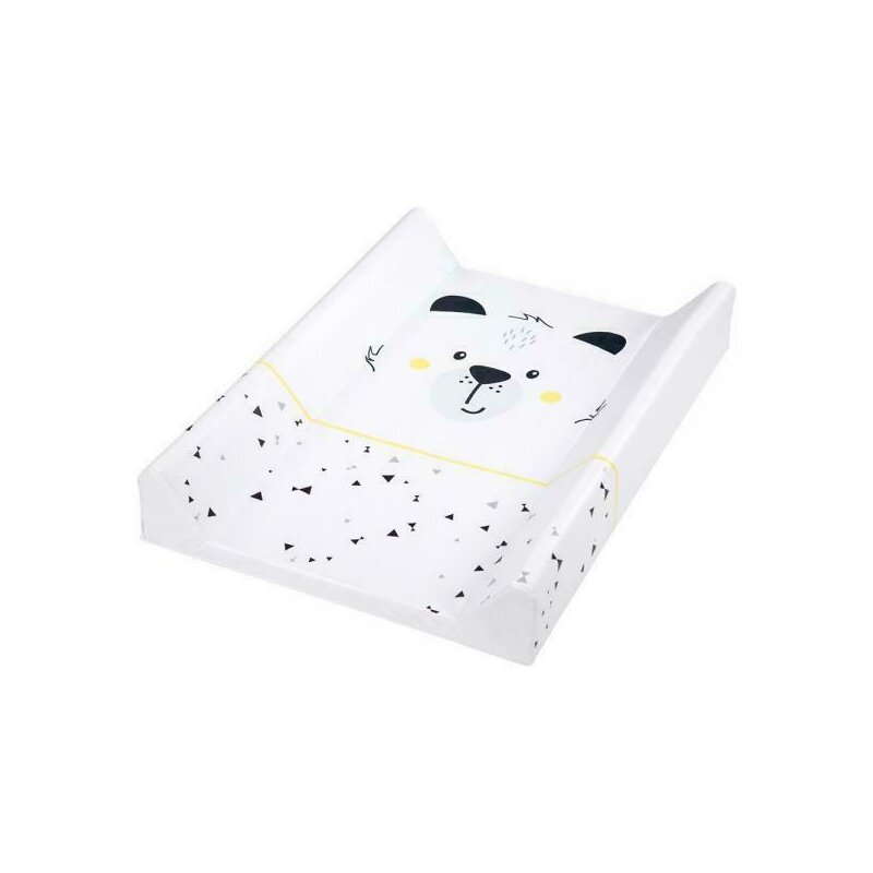 Klups - saltea de infasat bebe cu intaritura teddy , 47x69,7 cm , black-white