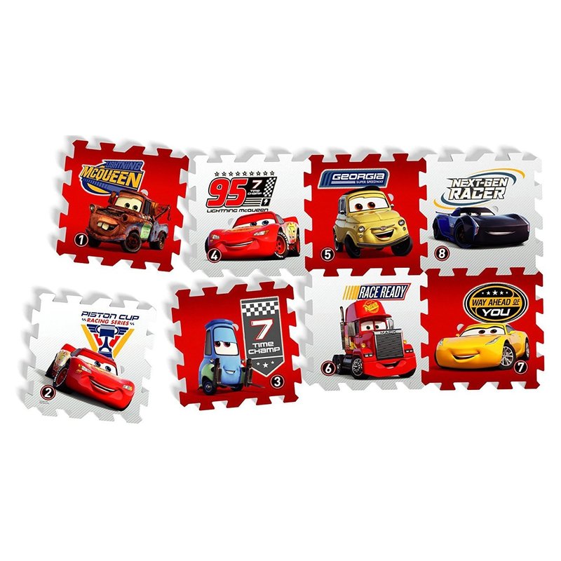 Knorrtoys - covor puzzle din spuma cars 3 race of a lifetime 8 piese