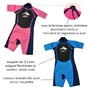 Konfidence - Costum inot din neopren pentru copii  Shorty Wetsuit pink 3-4 ani - 2