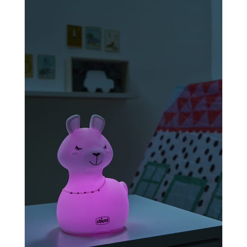 Lampa de veghe Chicco reincarcabila cu lumini multicolore, Lama, 0 luni+