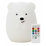 Lampa de veghe, FreeON, Silicon moale, Cu telecomanda si cablu USB, Cu 9 culori diferite si cronometru, Bear