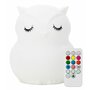 Lampa de veghe, FreeON, Silicon moale, Cu telecomanda si cablu USB, Cu 9 culori diferite si cronometru, Owl - 1