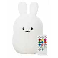 Lampa de veghe, FreeON, Silicon moale, Cu telecomanda si cablu USB, Cu 9 culori diferite si cronometru, Rabbit