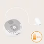 Lampa de veghe, Lionelo, BabyNap, 2 in 1, Wireless, Cu sunete si melodii de leagan, Cu 11 culori si 3 niveluri de luminozitate, Cu functie de redare si inregistrare batai inima, Alb - 36