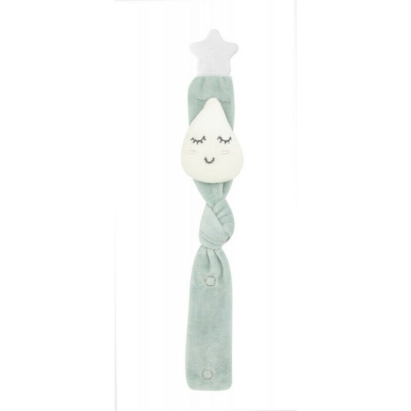 Babyjem - lant pentru suzeta din material textil cu steluta (culoare: verde)