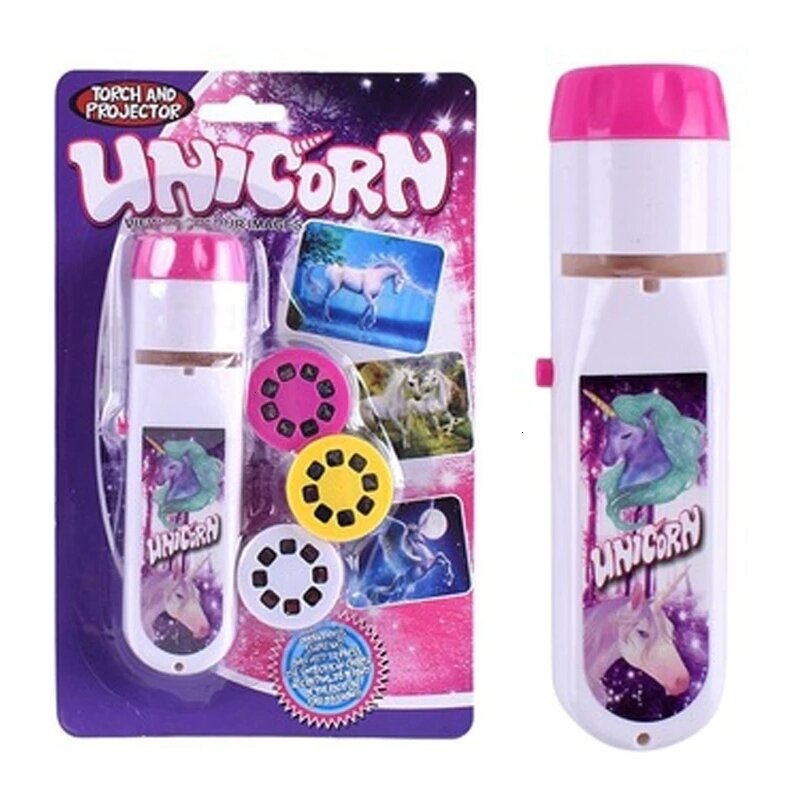 Bambinice - proiector lanterna cu 3 diapozitive unicorni