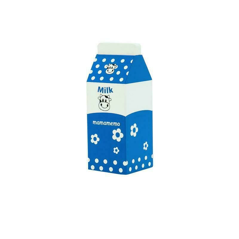 Mamamemo - lapte de jucarie, din lemn, flacon albastru,