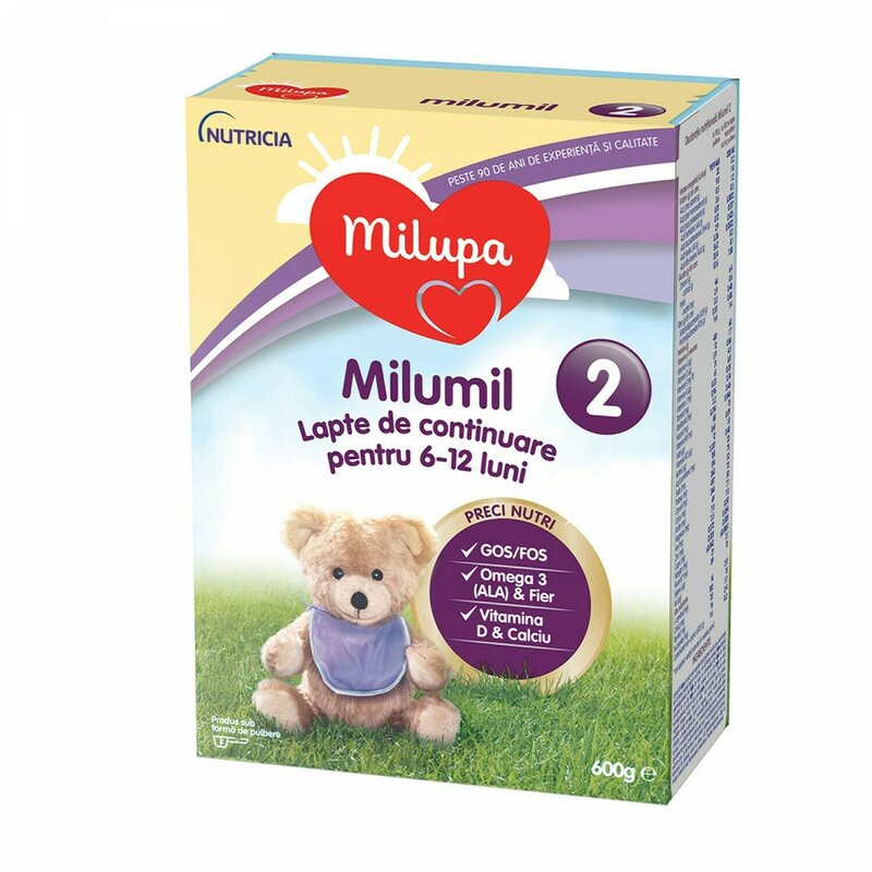 Milupa - lapte praf milumil 2 600 gr, 6-9 luni