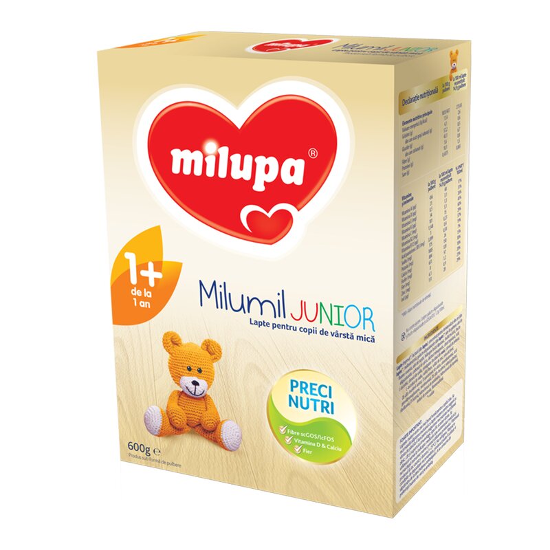 Milupa - lapte praf milumil junior 1+, 600g, 12luni+