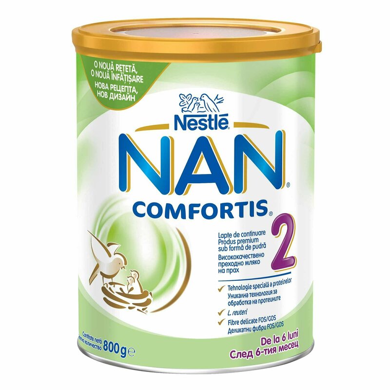 Nestle - lapte praf nan 2 comfortis, 800g