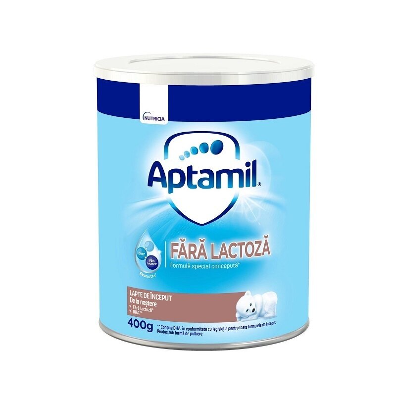 Nutricia - lapte praf , aptamil fara lactoza, 400g, 0luni+