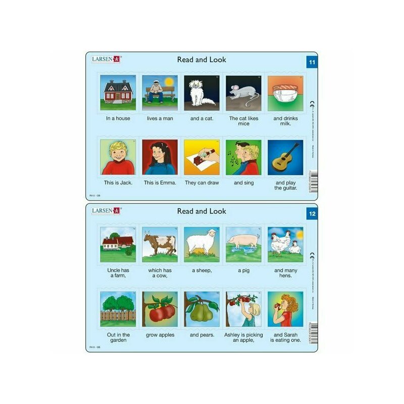 Larsen - set 10 puzzle-uri read and look 11 -20 (en) 10 piese
