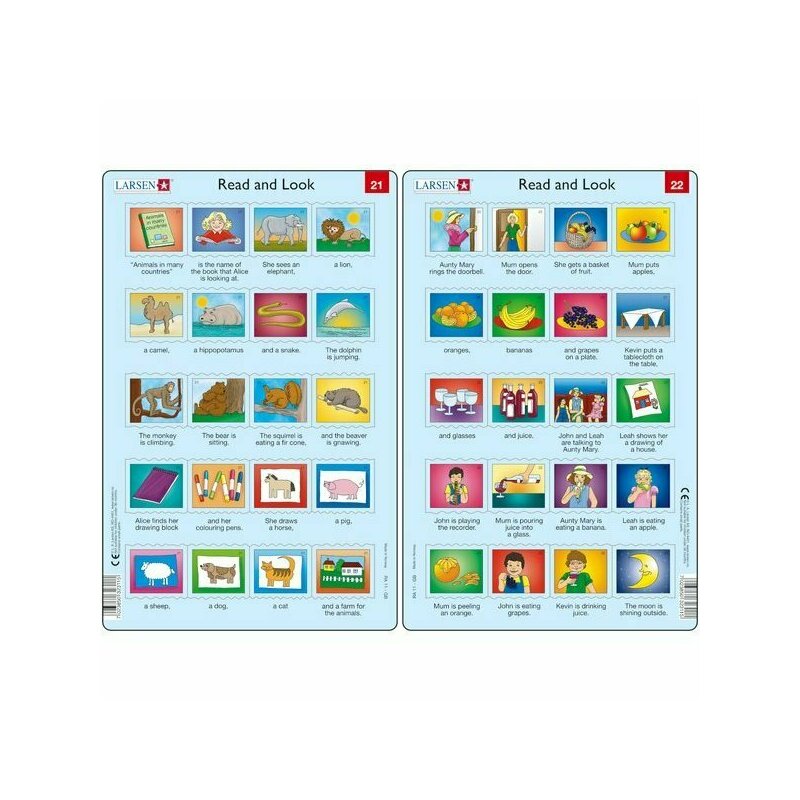 Larsen - set 10 puzzle-uri read and look 21 -30 (en) 10 piese