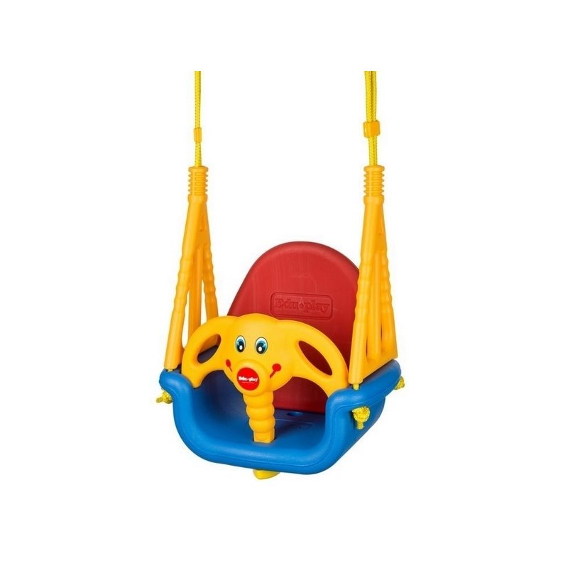 Ecotoys - leagan convertibil 3 in 1, albastru, rosu