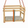 Leagan din lemn de fag, Baby Mix, Cu pernuta, Cu sfoara, Pana la 20 kg, Natur - 1
