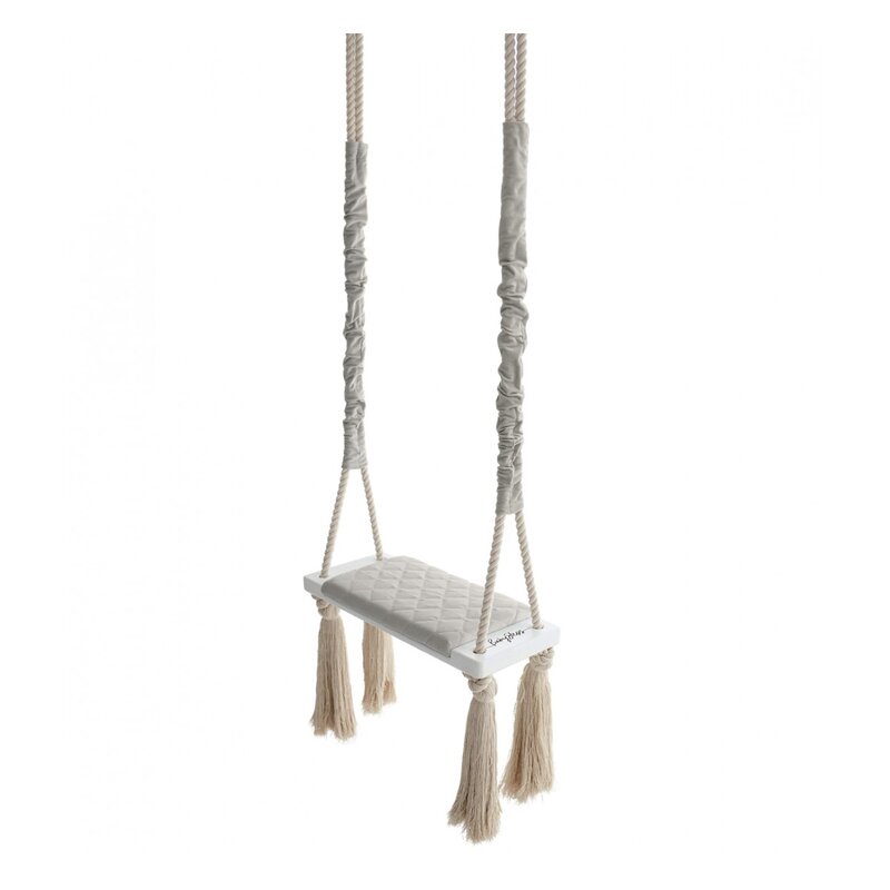 Babysteps - leagan din lemn si spuma pentru copii woodswing by , catifea velvet ecri