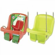 Androni Giocattoli - Leagan din plastic copii pentru exterior Androni cu spatar, Verde/Rosu