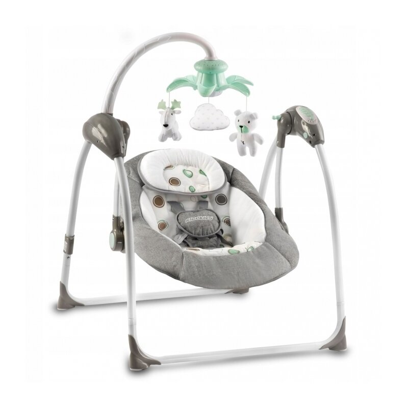 Ricokids - leagan premium , electric, cu muzica, 65x60 cm, gri