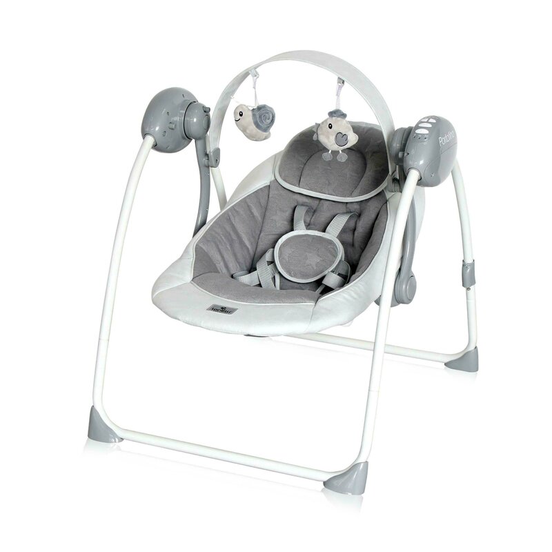 Lorelli - leagan portofino electric, cu melodii cool stars, 67x55 cm, gri