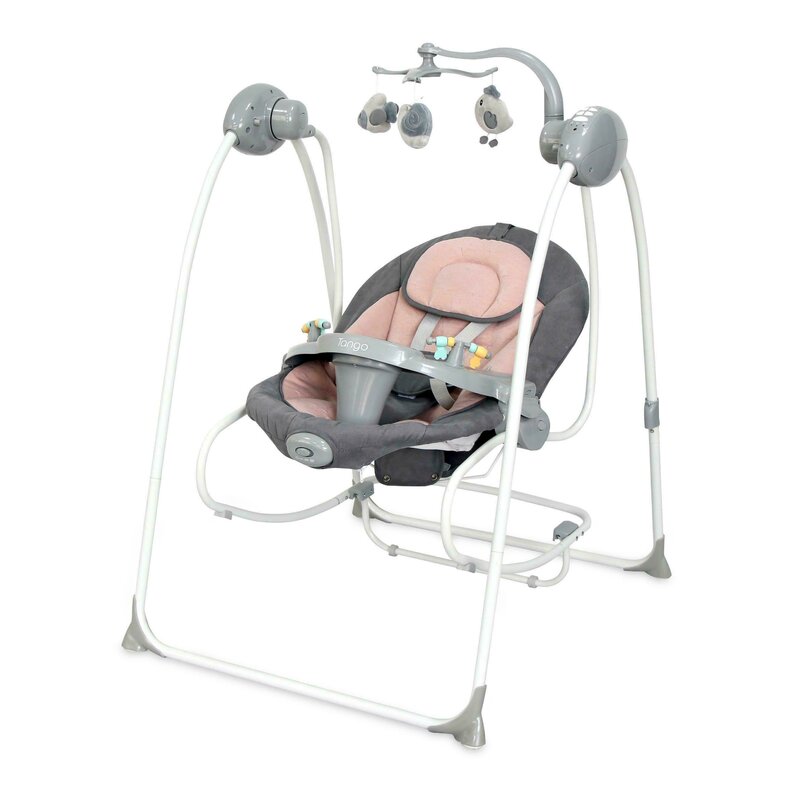 Lorelli - leagan tango electric, cu vibratii, cu melodii cameo stars, 82x67 cm, roz