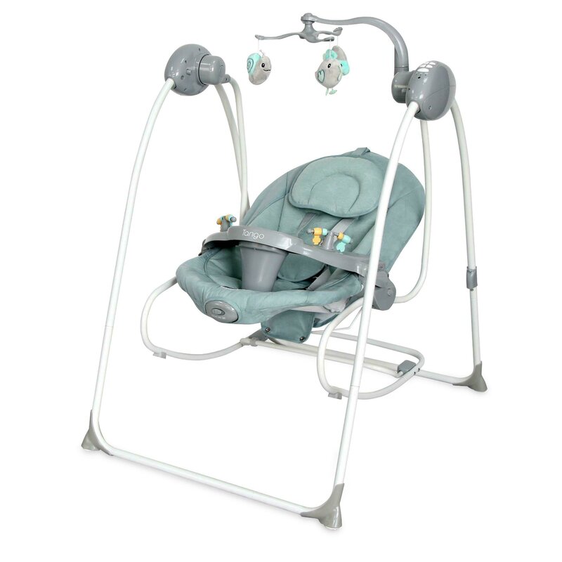 Lorelli - leagan tango electric, cu vibratii, cu melodii frosty stars, 82x67 cm, verde
