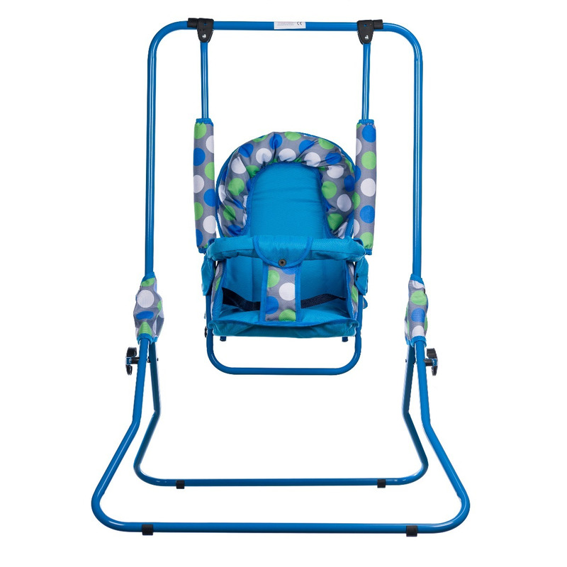 Leagan pentru copii, appekids, cu spatar reglabil, blue dots